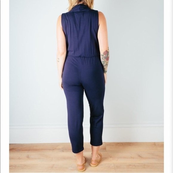 Flattering Jersey Strechy Penelope jumpsuit Sarah Liller Gray Sz XL Travel Casua - Picture 2 of 11